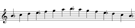 Alto Saxophone B Flat Major Scale